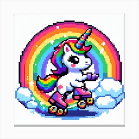 Pixel Unicorn Canvas Print