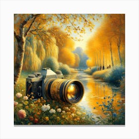 Camera By The River 1 Canvas Print