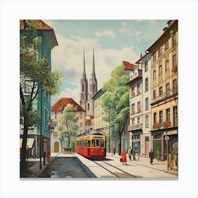 Switzerland Street Scene 1 Canvas Print