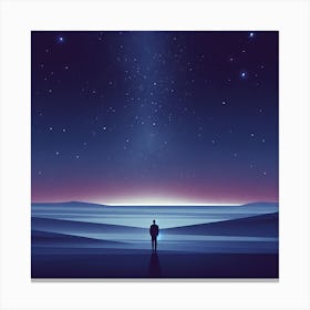 Man In The Desert Canvas Print