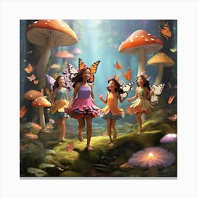 Fairies In The Forest Canvas Print