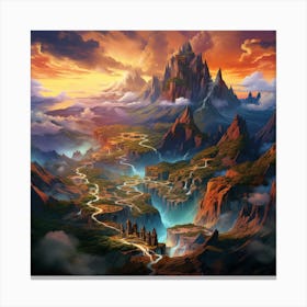 Fantasy Landscape Painting Canvas Print