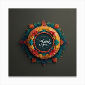 Thank You Card Canvas Print