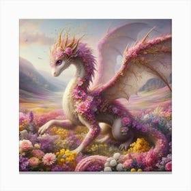 Dragon In The Meadow 1 Canvas Print