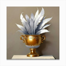Feathers In A Vase 1 Canvas Print