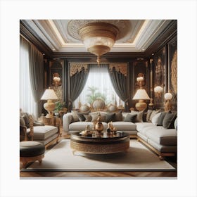 Royal Living Room Canvas Print