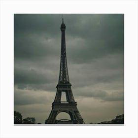 Dark and Moody Eiffel Tower Canvas Print