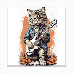 The fiddler cat Canvas Print