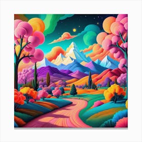 Psychedelic Landscape 3 Canvas Print