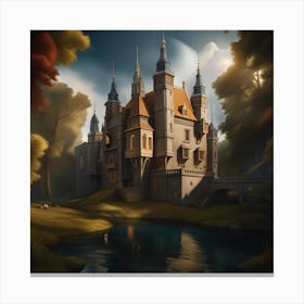 Castle In The Woods Canvas Print