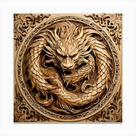 Dragon Carving Canvas Print