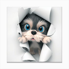 3D Disney Aristocats Puppy Graphic Canvas Print