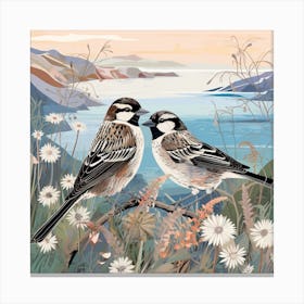 Bird In Nature Sparrow 1 Canvas Print