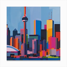 Abstract Travel Collection Toronto Canada 4 Canvas Print