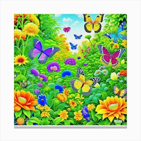 Butterfly Garden Canvas Print