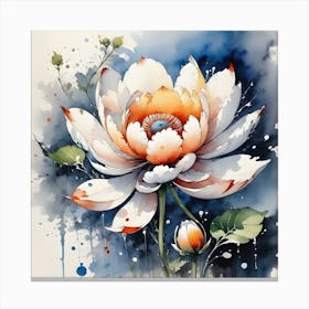 Lotus Flower background Canvas Print