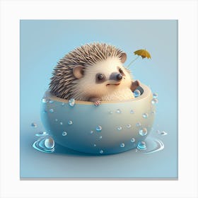 Hedgehog In An Egg Canvas Print