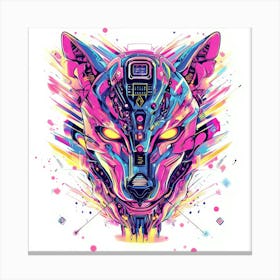 Wolf Head.Generated AI. Wall Art Print Canvas Print