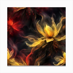 Flowing Flowers Canvas Print