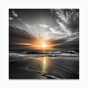 Sunset On The Beach 843 Canvas Print