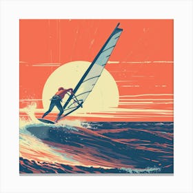 A Windsurfing Lofi Illustration 1718707107 4 Canvas Print