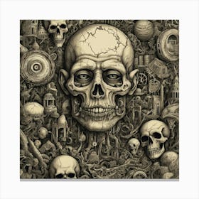 Skulls And Skulls Canvas Print