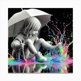 Splatter Girl 1 Canvas Print