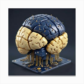 Brain On A Board Canvas Print