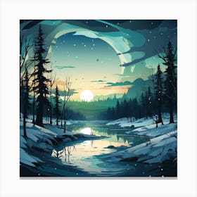 Winter Landscape for Christmas 3 Canvas Print