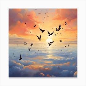 Birds In The Sky Canvas Print