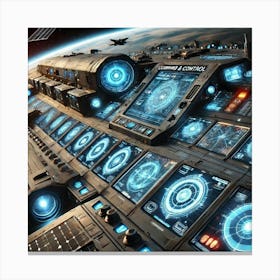 Command Control Arrays Converted Canvas Print