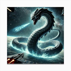 Nebulos Cosmic Serpent Canvas Print