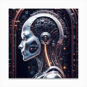 Futuristic Female Robot 6 Canvas Print