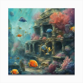 Underwater Ruins Canvas Print