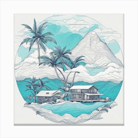 House On The Beach Canvas Print