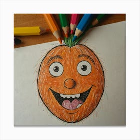 Orange Face Canvas Print