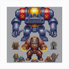 Warhammer 40k pixel 05 Canvas Print