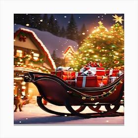 Christmas Sleigh Canvas Print