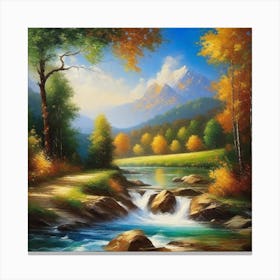 Autumn River 8 Canvas Print