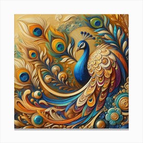 Bird Peacock Canvas Print