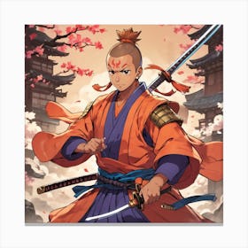 Yogi Adityanath as a Samurai 1 Canvas Print