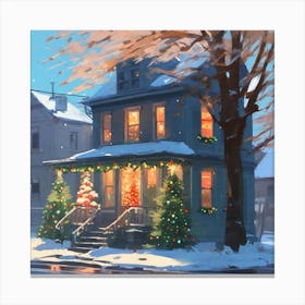 Christmas House 30 Canvas Print
