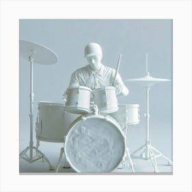 Drummer Playing Drums Canvas Print