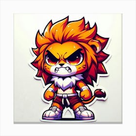 Lion Sticker 2 Canvas Print