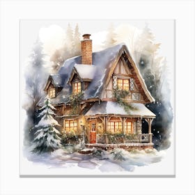 Winter House Canvas Print