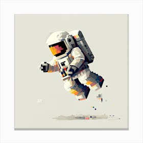 Pixel Art Astronaut Canvas Print