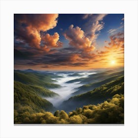 Sunrise In The Mountains 57 Canvas Print