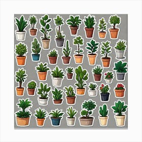 Potted Plants Canvas Print