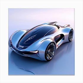 Futuristic Car 3D art print Canvas Print