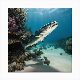 Fish Swims In The Ocean Canvas Print